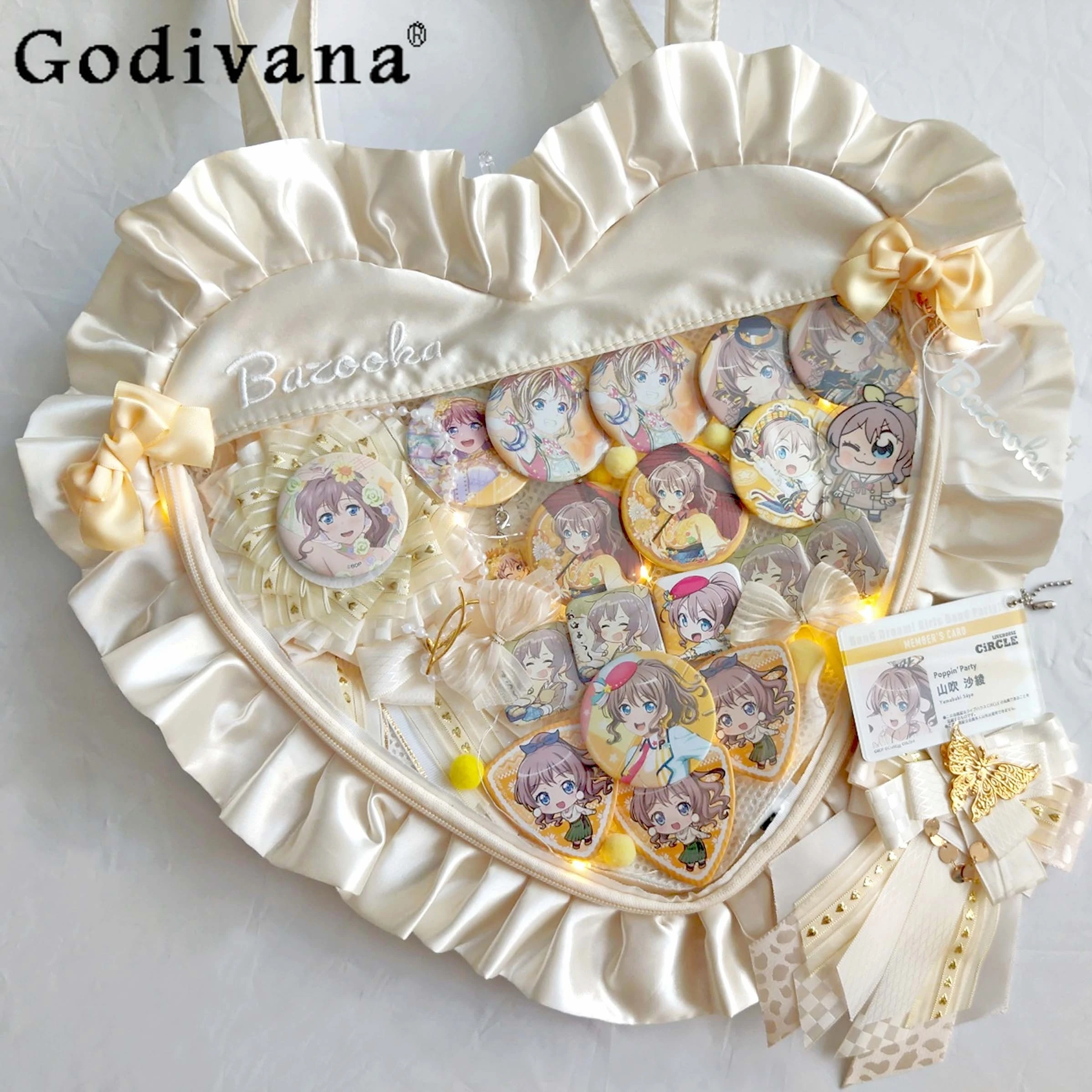 Original Lolita Sweet Girl Love Shape Transparent Pain Bag JK Uniform Comic-Con Large Capacity Ultra Light Shoulder Bag
Original Lolita Sweet Girl Love Shape Transparent Pain Bag JK Uniform Comic-Con Large Capacity Ultra Light Shoulder Bag