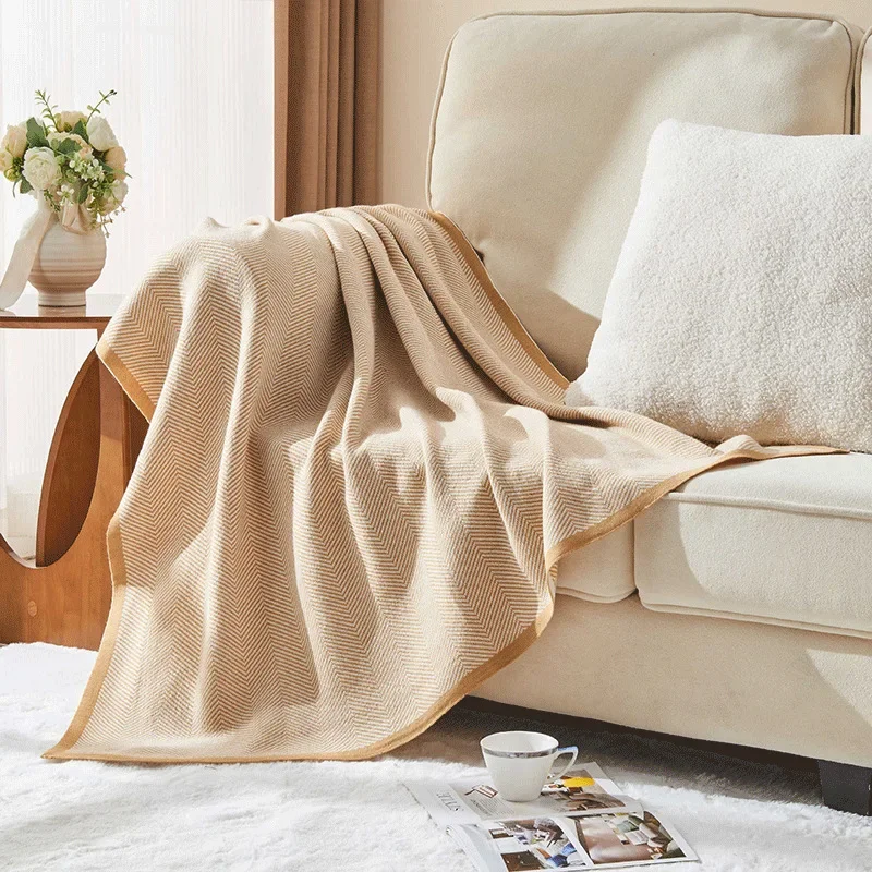 High-Quality Herringbone Knitted Blanket for Living Room High End Office Sofa Blanket Soft Colorfast Nap Shawl for All Seasons
High-Quality Herringbone Knitted Blanket for Living Room High End Office Sofa Blanket Soft Colorfast Nap Shawl for All Seasons