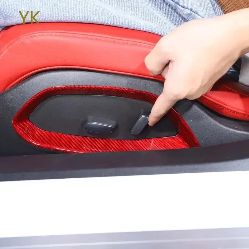 Real Carbon Fiber Car Seat Adjust Switch Frame Cover Trim For Chevrolet Corvette C8 Stingray Z51 Z06 2020-2025 Car Accessories 
Real Carbon Fiber Car Seat Adjust Switch Frame Cover Trim For Chevrolet Corvette C8 Stingray Z51 Z06 2020-2025 Car Accessories