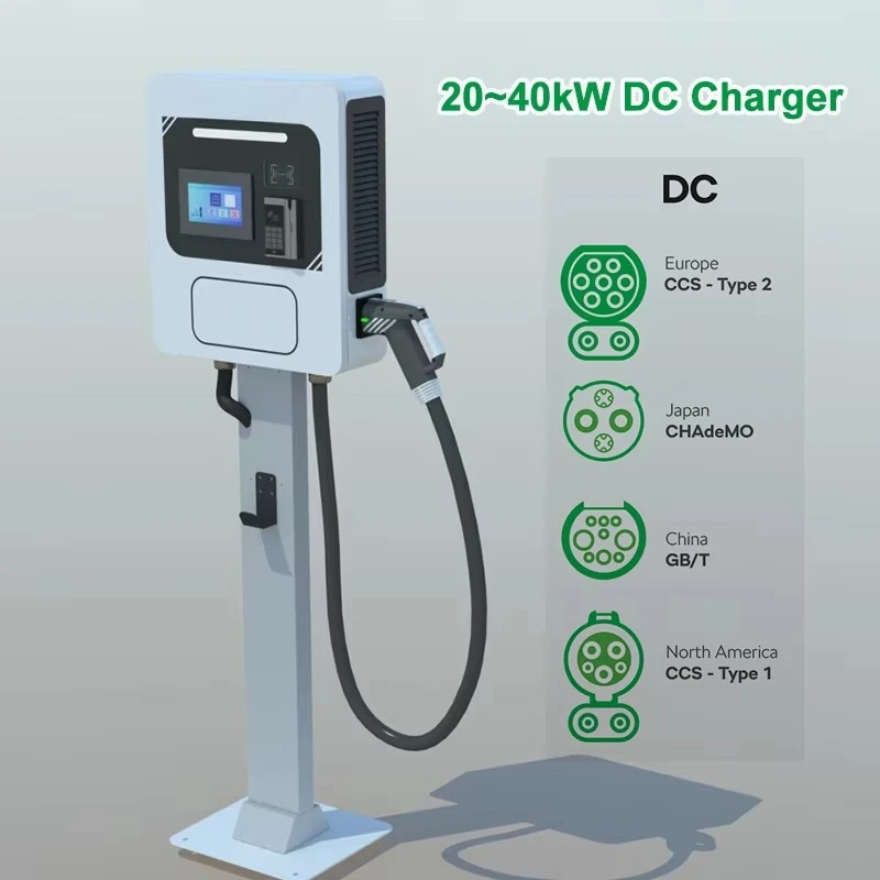 20kW 30kW 40kW DC Fast EV Charging Station CCS2 CCS1 CHAdeMO GB/T OCPP 1.6 Commercial Electric Vehicle Charger Pile
20kW 30kW 40kW DC Fast EV Charging Station CCS2 CCS1 CHAdeMO GB/T OCPP 1.6 Commercial Electric Vehicle Charger Pile