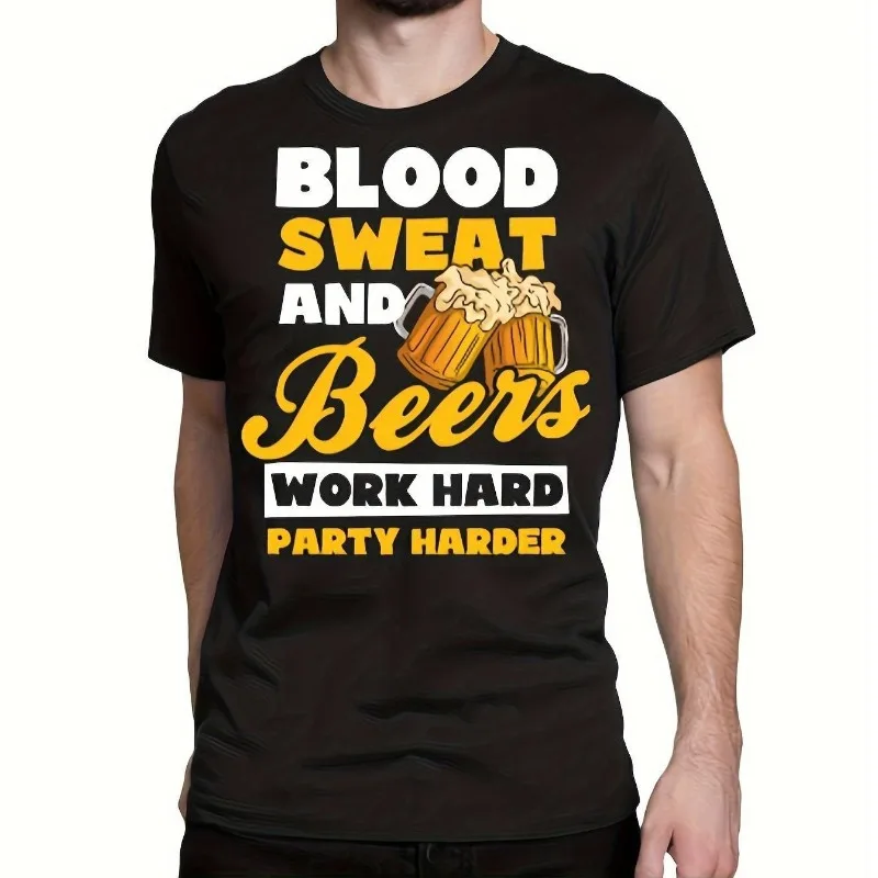 Funny Beer Lover Shirt Blood Sweat Beers Party Drinking Tee Men Weekend Alcohol T-Shirt Work Hard Party Harder Top
Funny Beer Lover Shirt Blood Sweat Beers Party Drinking Tee Men Weekend Alcohol T-Shirt Work Hard Party Harder Top