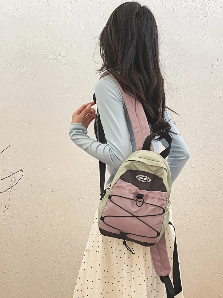 Backpack Women Mini Schoolbag Sports Outdoor Lightweight Mountaineering Hiking Small Backpack Contrast Color School Bag
Backpack Women Mini Schoolbag Sports Outdoor Lightweight Mountaineering Hiking Small Backpack Contrast Color School Bag