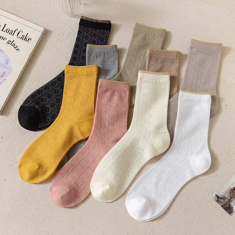 New hollow socks women's mid-tube socks Japanese solid color mesh breathable thin cotton socks
New hollow socks women's mid-tube socks Japanese solid color mesh breathable thin cotton socks
