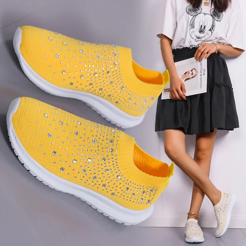 Women's Shoes Spring 2022 New Breathable Flying Shoes Casual Shoes Trend Rhinestone Casual Sleeve Large Size Women's Shoes
Women's Shoes Spring 2022 New Breathable Flying Shoes Casual Shoes Trend Rhinestone Casual Sleeve Large Size Women's Shoes