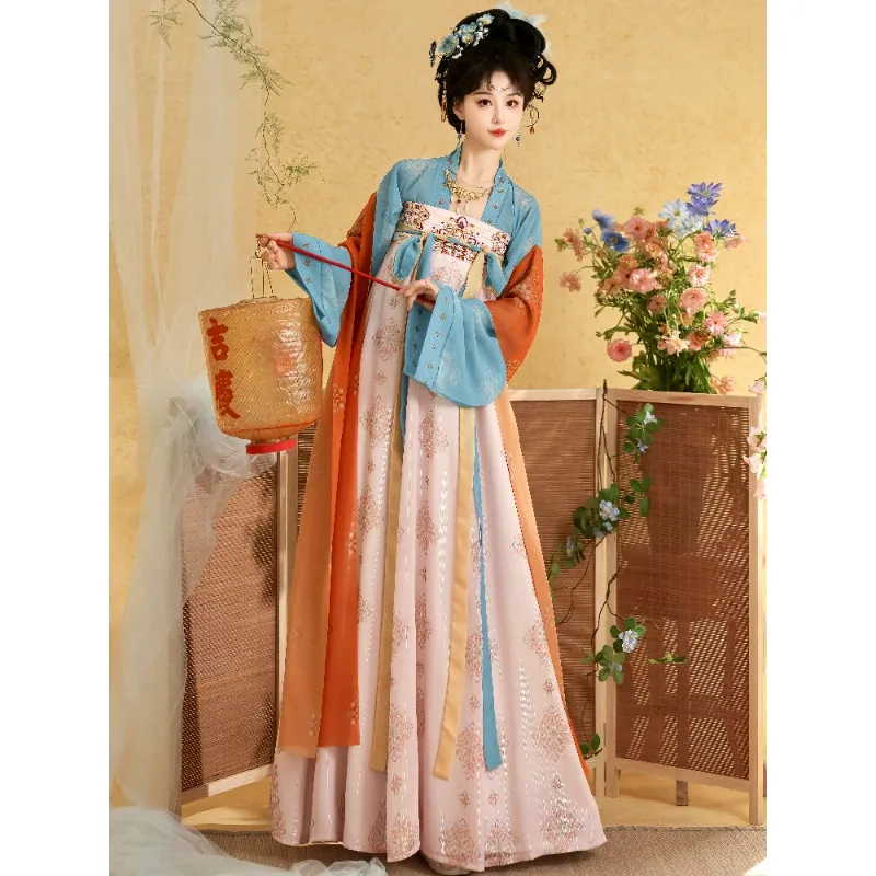 Ancient Chinese Mural Replica Hanfu Outfit High Waist Chest Skirt Casual Vintage Dress
Ancient Chinese Mural Replica Hanfu Outfit High Waist Chest Skirt Casual Vintage Dress