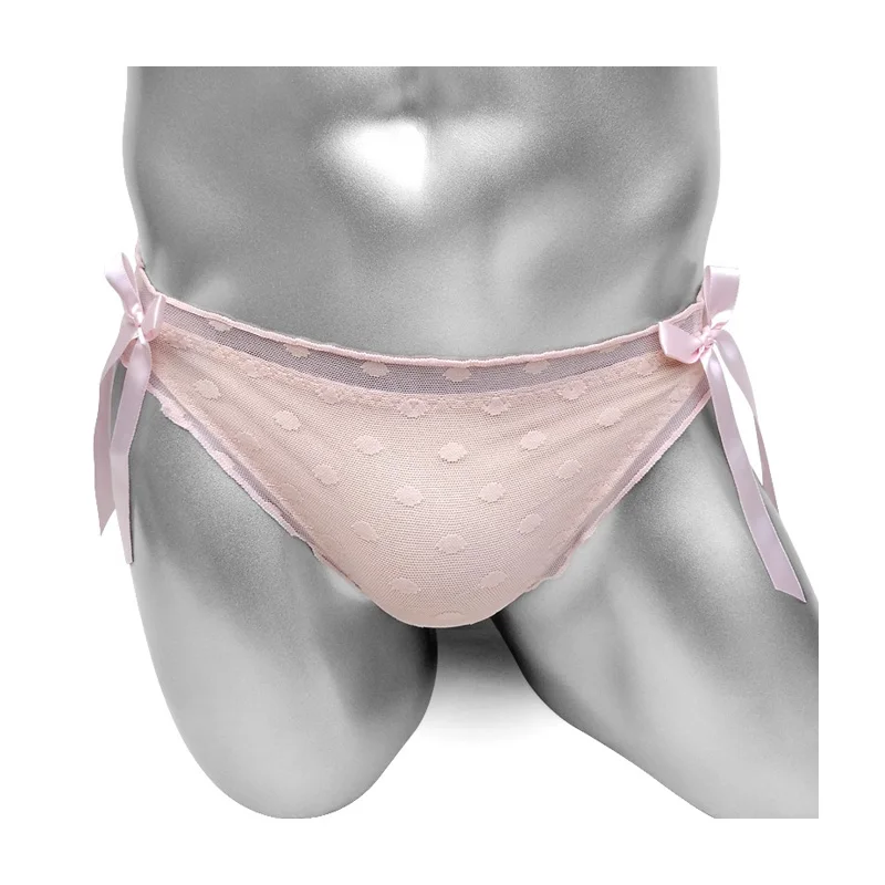 Mens Lingerie Underwear With Bowknot Sissy Panties Briefs Transparent Back Low rise Dot Mesh Knickers Gay Panties Underpants
Mens Lingerie Underwear With Bowknot Sissy Panties Briefs Transparent Back Low rise Dot Mesh Knickers Gay Panties Underpants