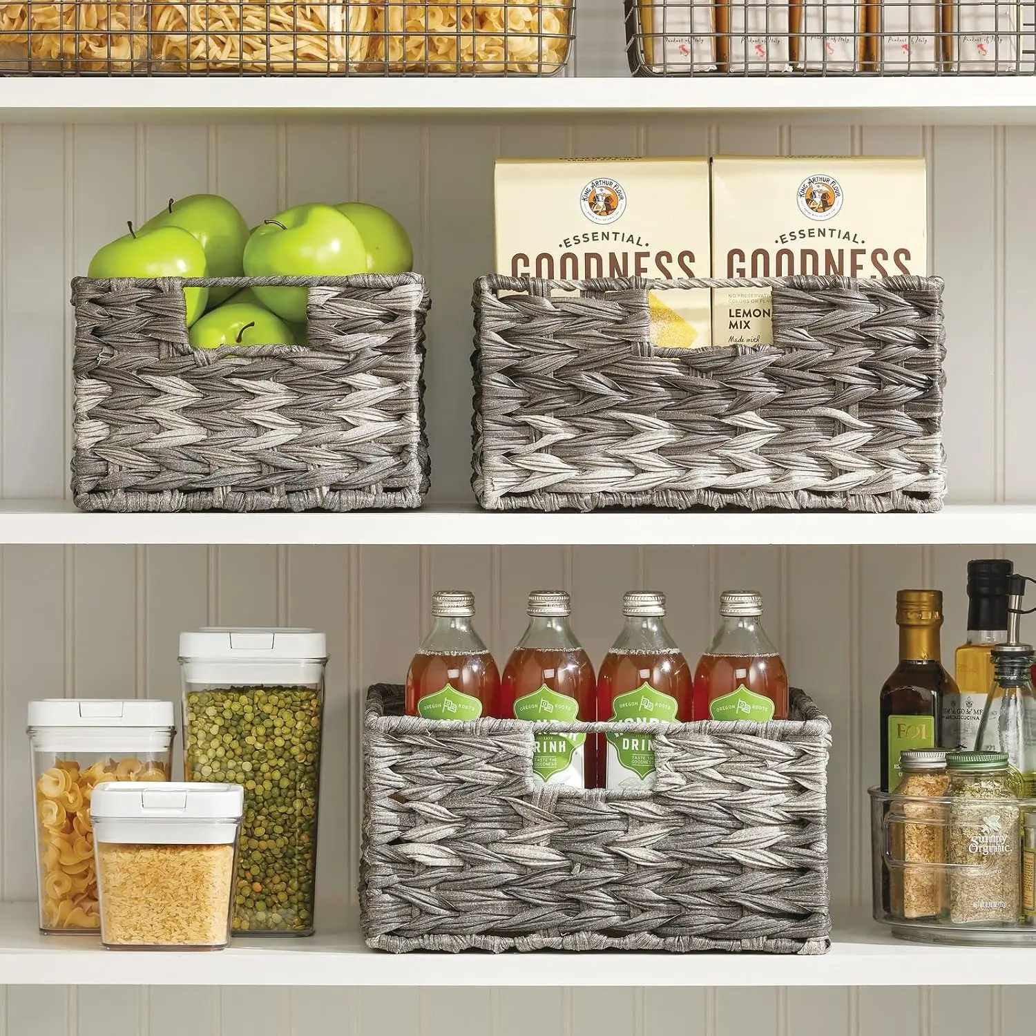 Mdesign Woven Farmhouse Kitchen Pantry Food Storage Organizer Basket Bin Box - Container Organization For Cabinets, Cupboards,
Mdesign Woven Farmhouse Kitchen Pantry Food Storage Organizer Basket Bin Box - Container Organization For Cabinets, Cupboards,