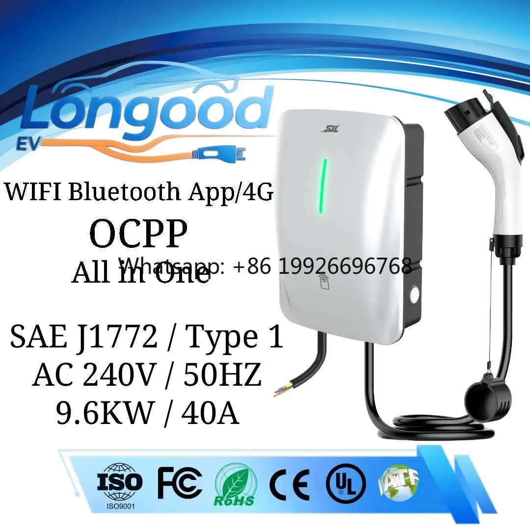 OCPP Wallbox EV Charger for Business Wifi Bluetooth App 4G Cheap Factory Price J1772 Type 1 Business Vehicles Charger
OCPP Wallbox EV Charger for Business Wifi Bluetooth App 4G Cheap Factory Price J1772 Type 1 Business Vehicles Charger