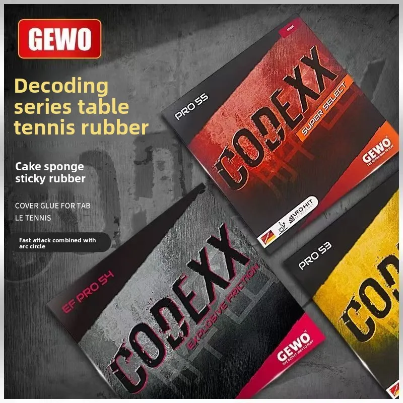 GEWO Decryption 54 Table Tennis Pads from Germany: Adhesive Rubber, High Density Sponge, No Glue Filling Cover
GEWO Decryption 54 Table Tennis Pads from Germany: Adhesive Rubber, High Density Sponge, No Glue Filling Cover