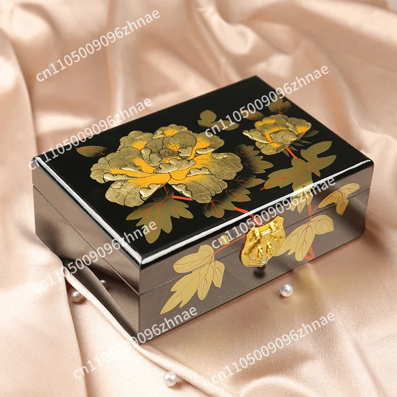 Pingyao Lacquer Jewelry Box Chinese Elegant Handcrafted Storage Case for Accessories
Pingyao Lacquer Jewelry Box Chinese Elegant Handcrafted Storage Case for Accessories