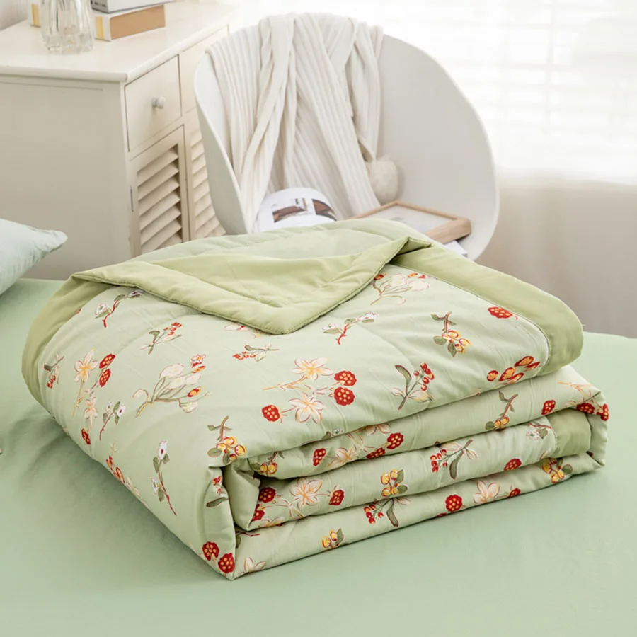 New Class A Cotton And Linen Double Layer Summer Quilt With Soybean Fiber Air Conditioning Quilt Printed Double Cooling Blanket
New Class A Cotton And Linen Double Layer Summer Quilt With Soybean Fiber Air Conditioning Quilt Printed Double Cooling Blanket