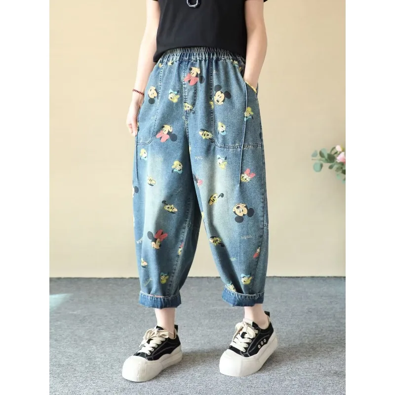 y2k woman jeans denim Disney Mickey Mouse Pocket Print Jeans Women Summer High Waist Ruched Patchwork Loose Harlan Capri Pants
y2k woman jeans denim Disney Mickey Mouse Pocket Print Jeans Women Summer High Waist Ruched Patchwork Loose Harlan Capri Pants