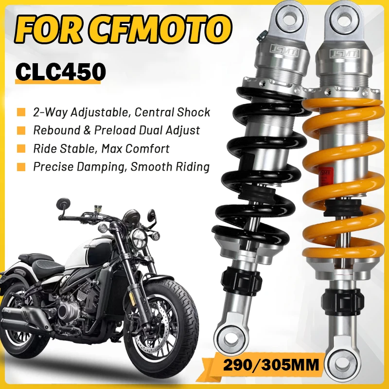 JSMT FOR CFMOTO CLC450 450CLC Central Rear Shock 290/305MM Preload Rebound Adjustable Motorcycle Suspension Mod Parts
JSMT FOR CFMOTO CLC450 450CLC Central Rear Shock 290/305MM Preload Rebound Adjustable Motorcycle Suspension Mod Parts
