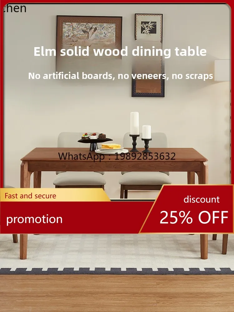 HT Wooden Art Vintage Style Elm Wood Solid Wood Dining Table Small Apartment Simple 1.4m Dining Table
HT Wooden Art Vintage Style Elm Wood Solid Wood Dining Table Small Apartment Simple 1.4m Dining Table