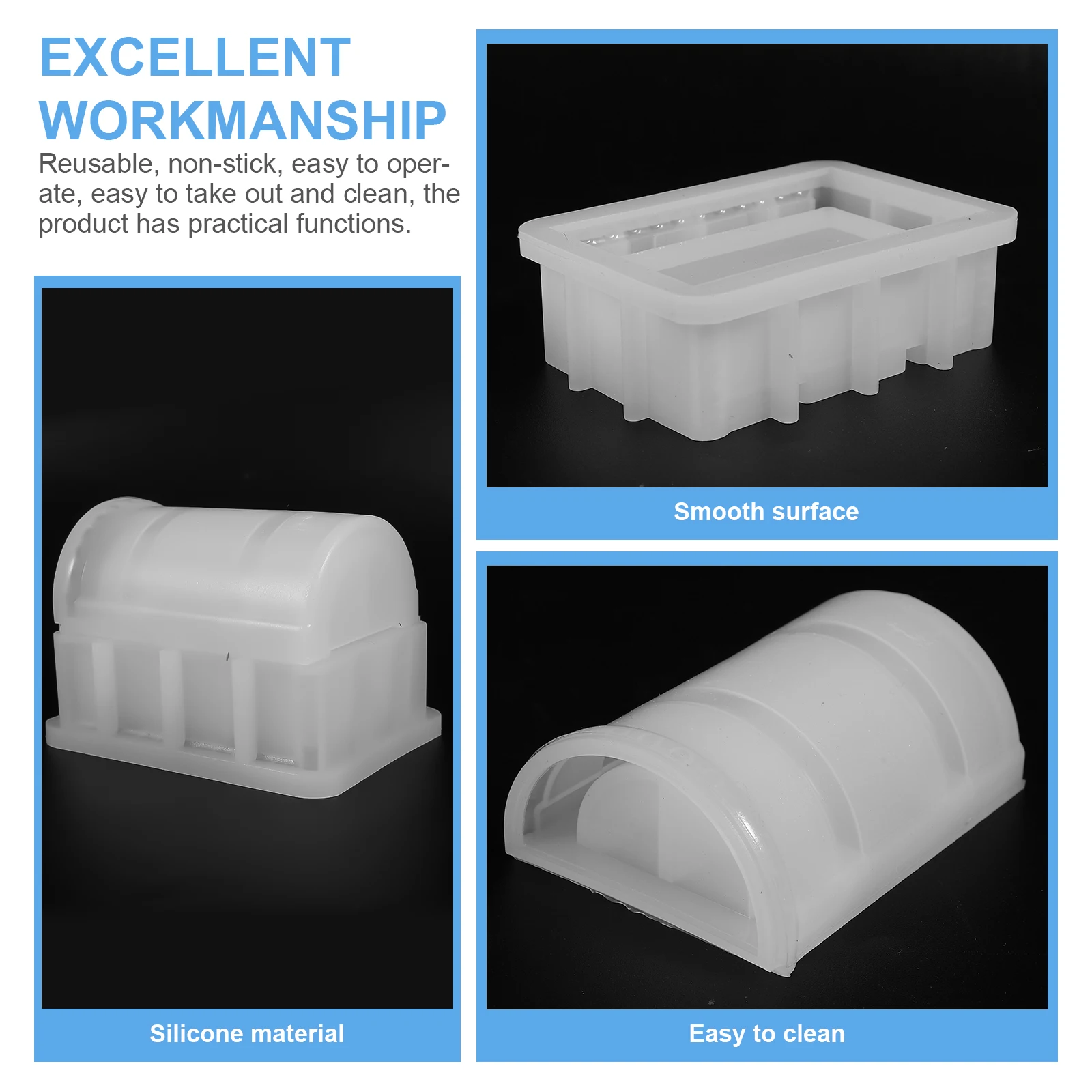 Treasure Box Mold Vivid Chest Molds for Epoxy Resin Silicone Container Smooth Surface Silica Gel Large Delicate Jewelry Holder
Treasure Box Mold Vivid Chest Molds for Epoxy Resin Silicone Container Smooth Surface Silica Gel Large Delicate Jewelry Holder