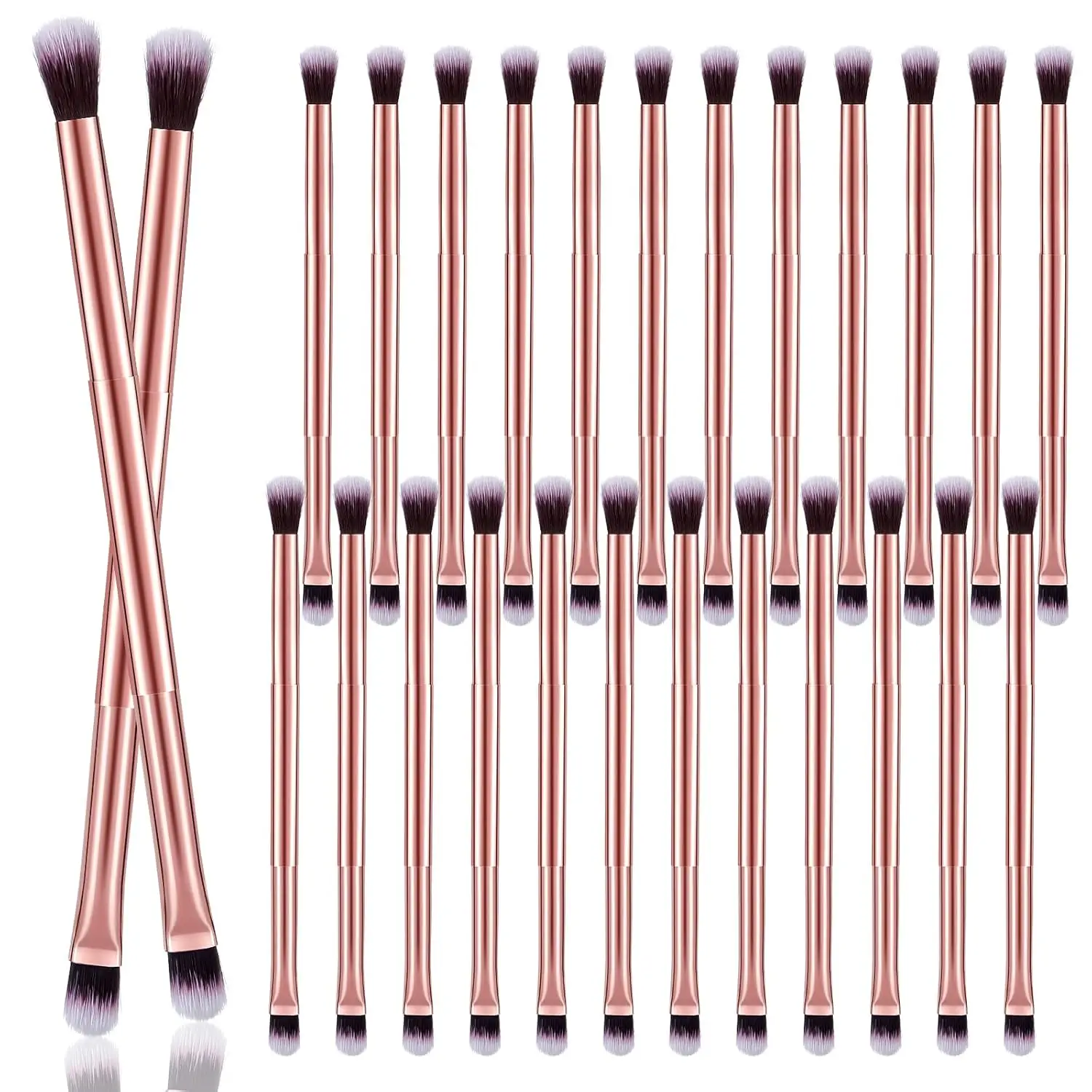 24 Pcs Eyeshadow Smudge Brush 2 in 1 Double Ended Concealer Brush Small Firm Pointed Foundation Applicator for Blending Eye
24 Pcs Eyeshadow Smudge Brush 2 in 1 Double Ended Concealer Brush Small Firm Pointed Foundation Applicator for Blending Eye