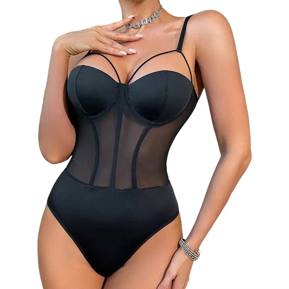 Sexy European And American Style See-through Mesh Bodysuit with Hollow out Design Back Shaping Steel Ring Gathered Full Body Sui
Sexy European And American Style See-through Mesh Bodysuit with Hollow out Design Back Shaping Steel Ring Gathered Full Body Sui