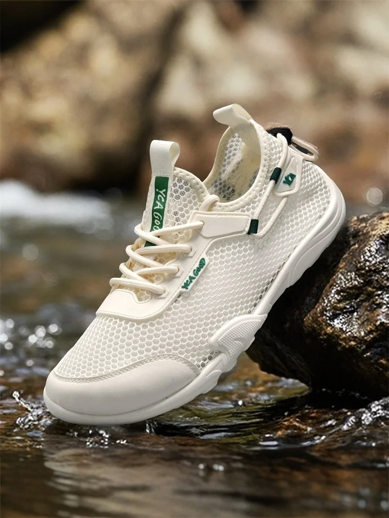 Men's Summer Breathable Hollow out Thin Mesh Casual Sports Shoes Quick Dry Outdoor Mountain Climbing Wading Low Cut Rubber Sole
Men's Summer Breathable Hollow out Thin Mesh Casual Sports Shoes Quick Dry Outdoor Mountain Climbing Wading Low Cut Rubber Sole