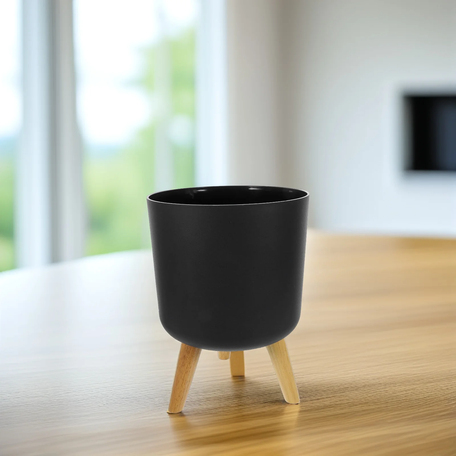 Modern Flower Pot with Wood Legs 170x150mm White Planter for Indoor Decor Plant Container Plastic Vase Reusable
Modern Flower Pot with Wood Legs 170x150mm White Planter for Indoor Decor Plant Container Plastic Vase Reusable