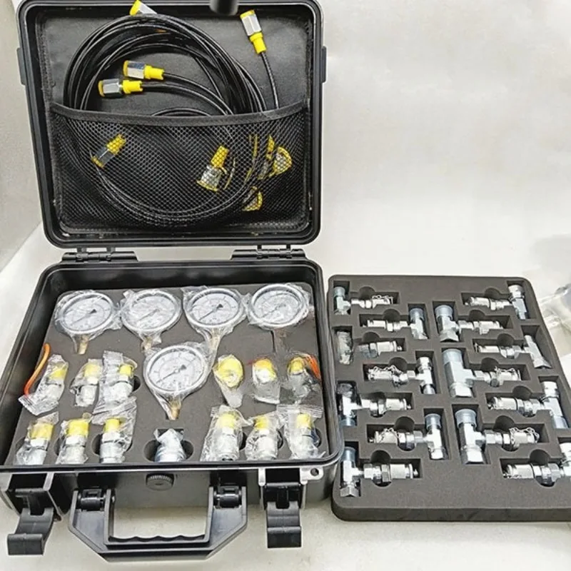 Diagnostic tool for hydraulic stress testing kit for excavators Hydraulic pressure gauge 5 Instrument with tee
Diagnostic tool for hydraulic stress testing kit for excavators Hydraulic pressure gauge 5 Instrument with tee