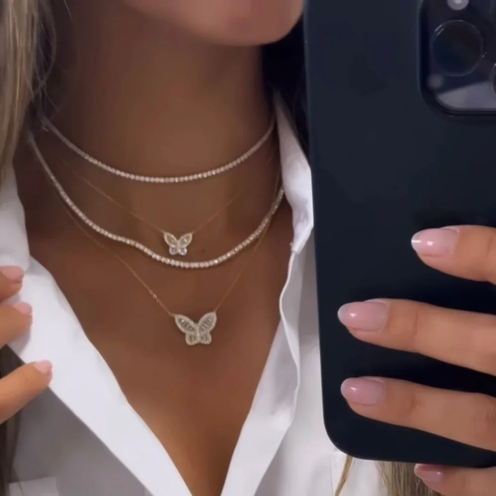 100% 925 Sterling Silver Cute Lovely Animal Design Full Paved Sparking CZ Butterfly Bracelet Necklace Set
100% 925 Sterling Silver Cute Lovely Animal Design Full Paved Sparking CZ Butterfly Bracelet Necklace Set