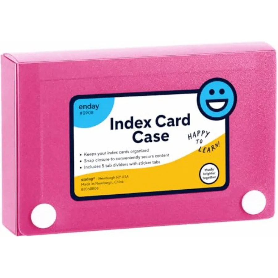 Index Card Holder 3x5, Index Card Case with 5 Tab Dividers, Index Card Organizer, Flash Card Holder, Holds 100 Cards
Index Card Holder 3x5, Index Card Case with 5 Tab Dividers, Index Card Organizer, Flash Card Holder, Holds 100 Cards