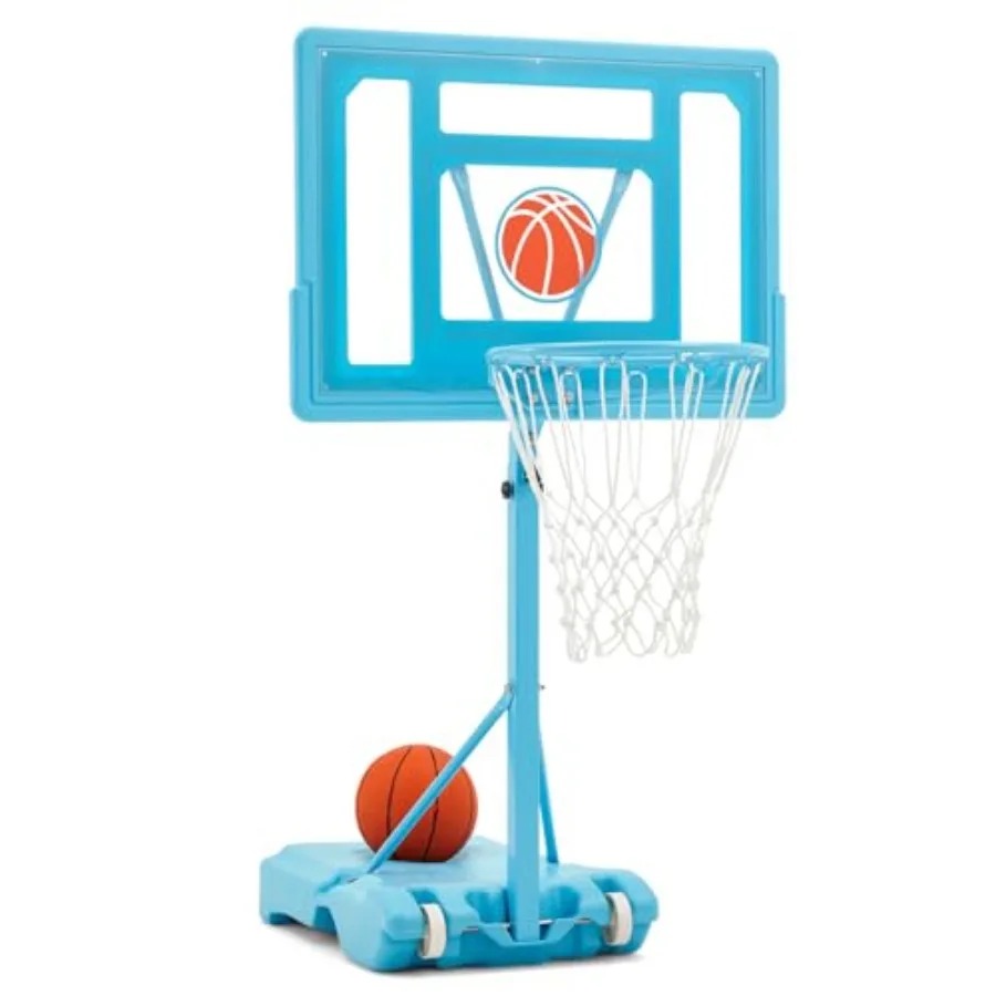 Poolside basketball hoop for teens and adults 32x23 height adjustable 3.1FT-4.1FT blue includes air pump and basketball durable
Poolside basketball hoop for teens and adults 32x23 height adjustable 3.1FT-4.1FT blue includes air pump and basketball durable