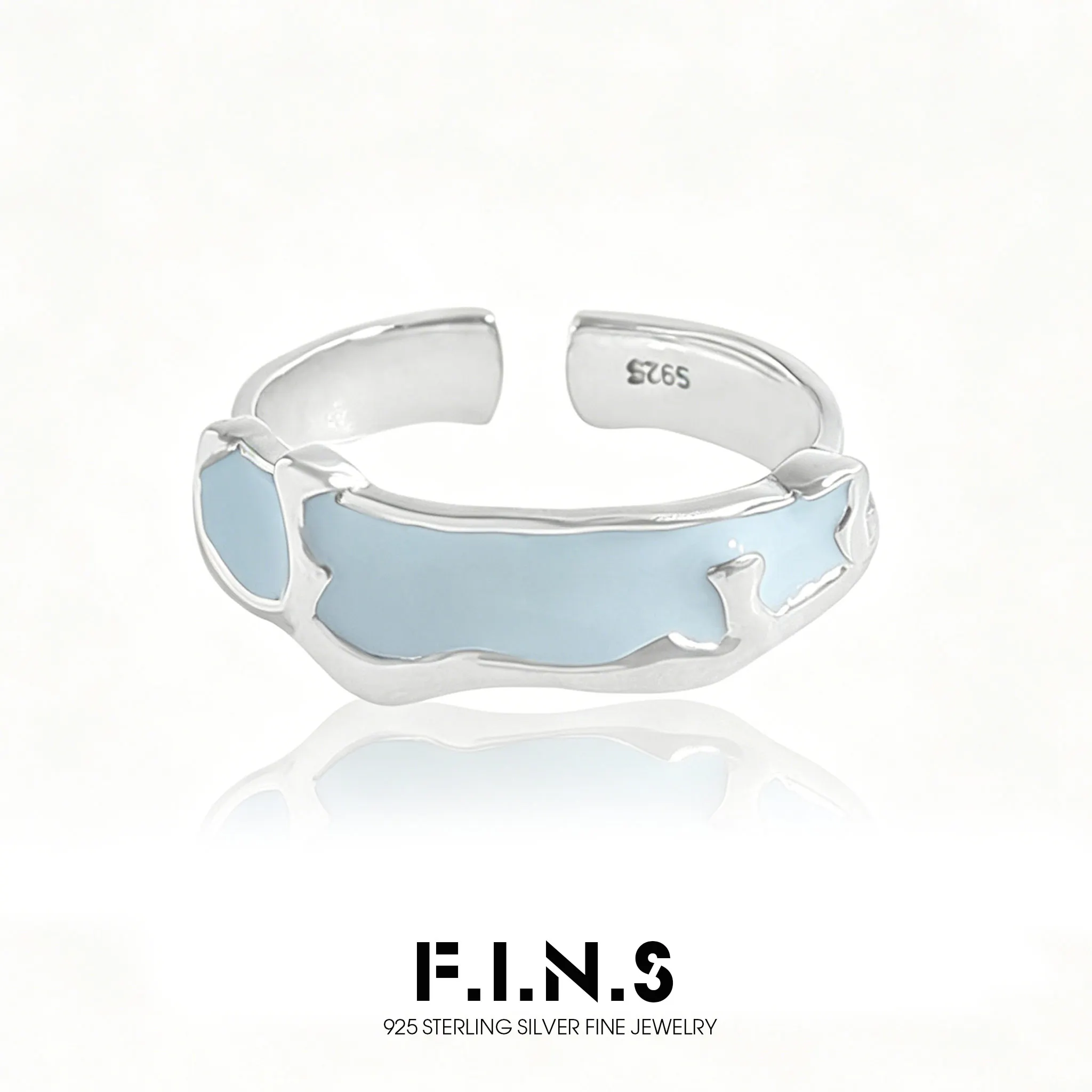 F.I.N.S Korean Style 925 Sterling Silver Minimalist Irregular Black Blue Drip Glaze Open Adjustable Index Finger Fine Jewelry
F.I.N.S Korean Style 925 Sterling Silver Minimalist Irregular Black Blue Drip Glaze Open Adjustable Index Finger Fine Jewelry