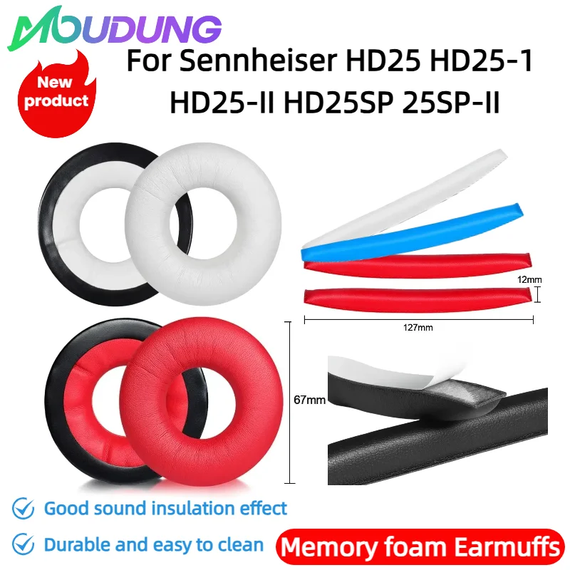 MOUDUNG For Sennheiser HD25 HD25-1 HD25-II HD25SP 25SP-II headset Replacement Foam Earpads Repair Parts Head Beam Cushion
MOUDUNG For Sennheiser HD25 HD25-1 HD25-II HD25SP 25SP-II headset Replacement Foam Earpads Repair Parts Head Beam Cushion