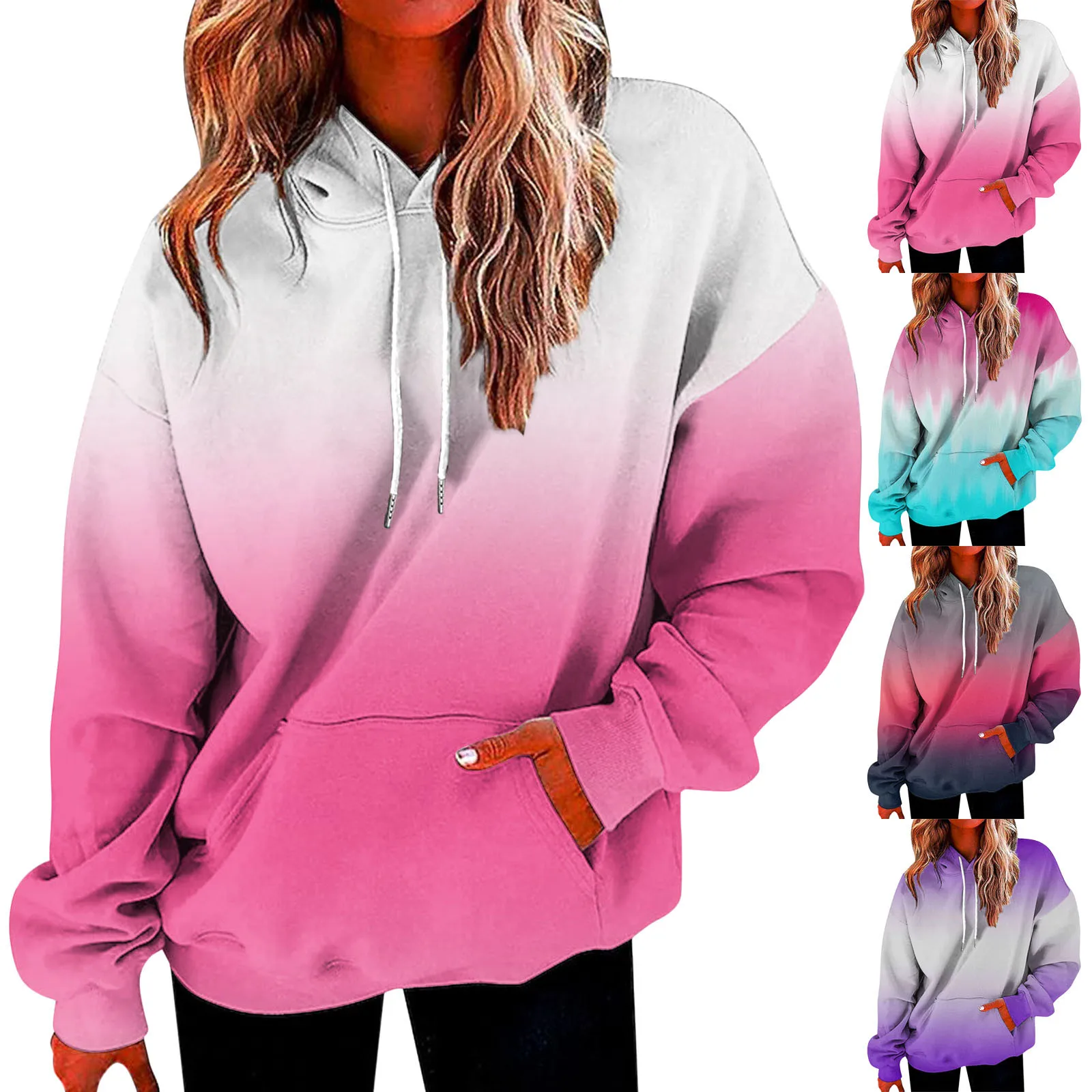 Womens Casual Sweatshirt Long Sleeve Drawstring Sweatshirt Loose Hooded Zip Up hoodies Loose Sweatshirt Korean Style
Womens Casual Sweatshirt Long Sleeve Drawstring Sweatshirt Loose Hooded Zip Up hoodies Loose Sweatshirt Korean Style