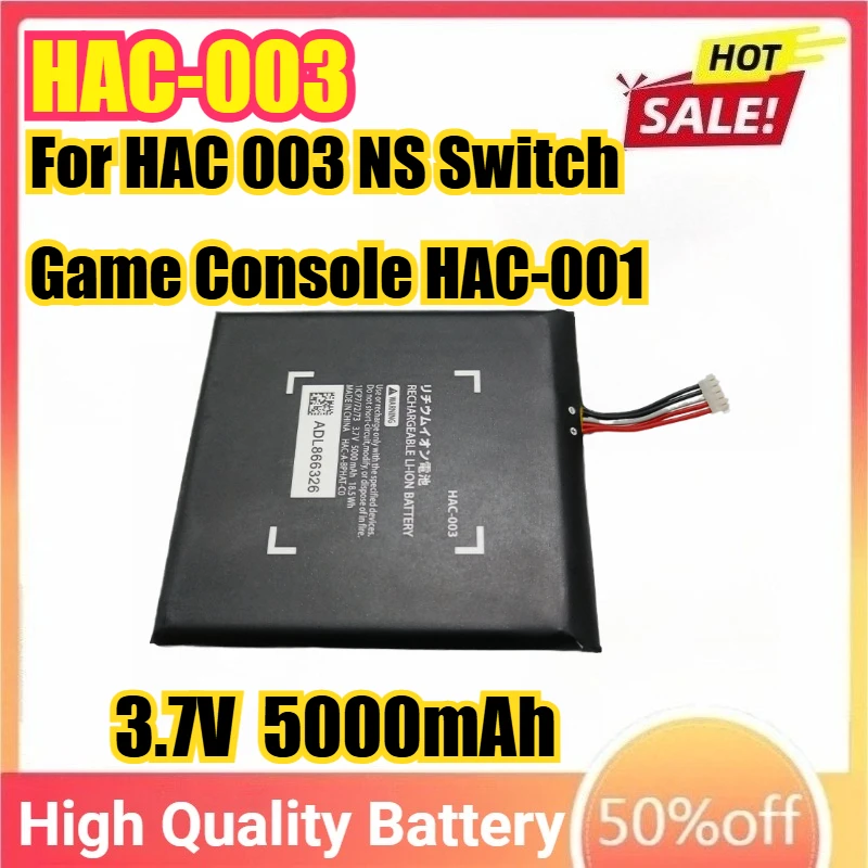 New Genuine HAC-003 HAC003 Rechargeable Battery For HAC 003 NS Switch Game Console HAC-001 5000mAh Batteries
New Genuine HAC-003 HAC003 Rechargeable Battery For HAC 003 NS Switch Game Console HAC-001 5000mAh Batteries