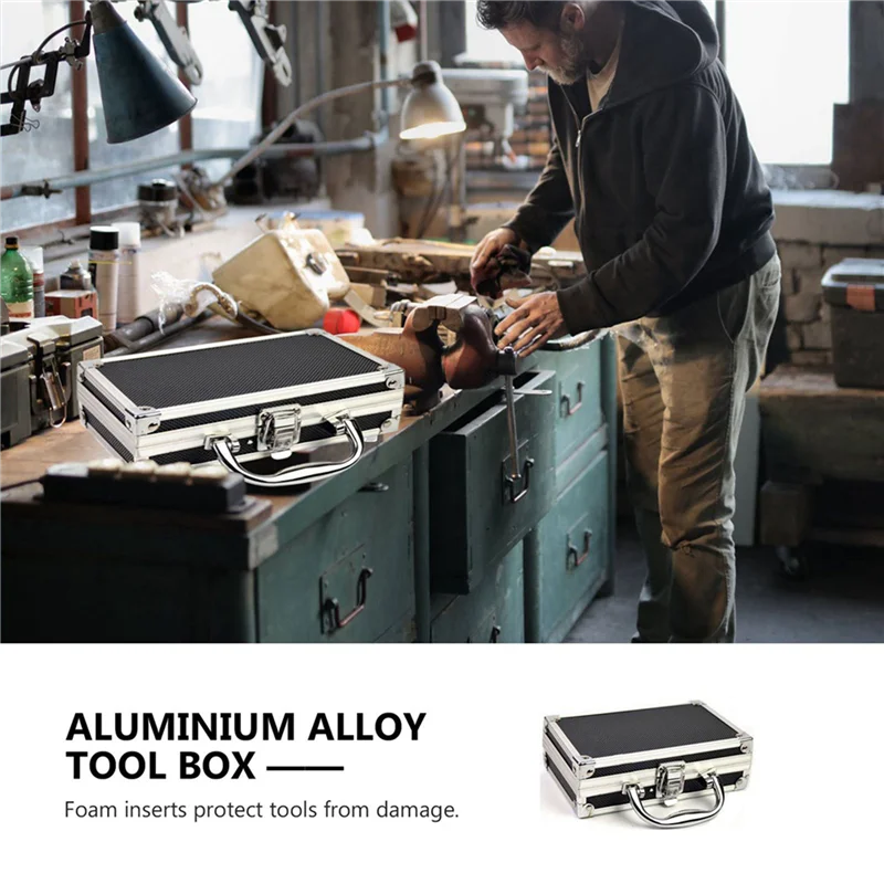 AC88-5X Aluminum Alloy Toolbox Accessories Storage Box Practical Aluminum Suitcase Portable Handle Small Toolbox Storage Box
AC88-5X Aluminum Alloy Toolbox Accessories Storage Box Practical Aluminum Suitcase Portable Handle Small Toolbox Storage Box