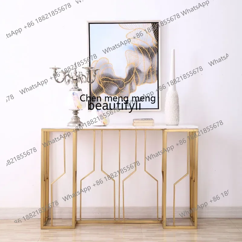 M178 Легкий роскошный современный входной стол из нержавеющей стали, мраморный стол, стол с торцевым видом у стены, входной шкаф
M178 Легкий роскошный современный входной стол из нержавеющей стали, мраморный стол, стол с торцевым видом у стены, входной шкаф