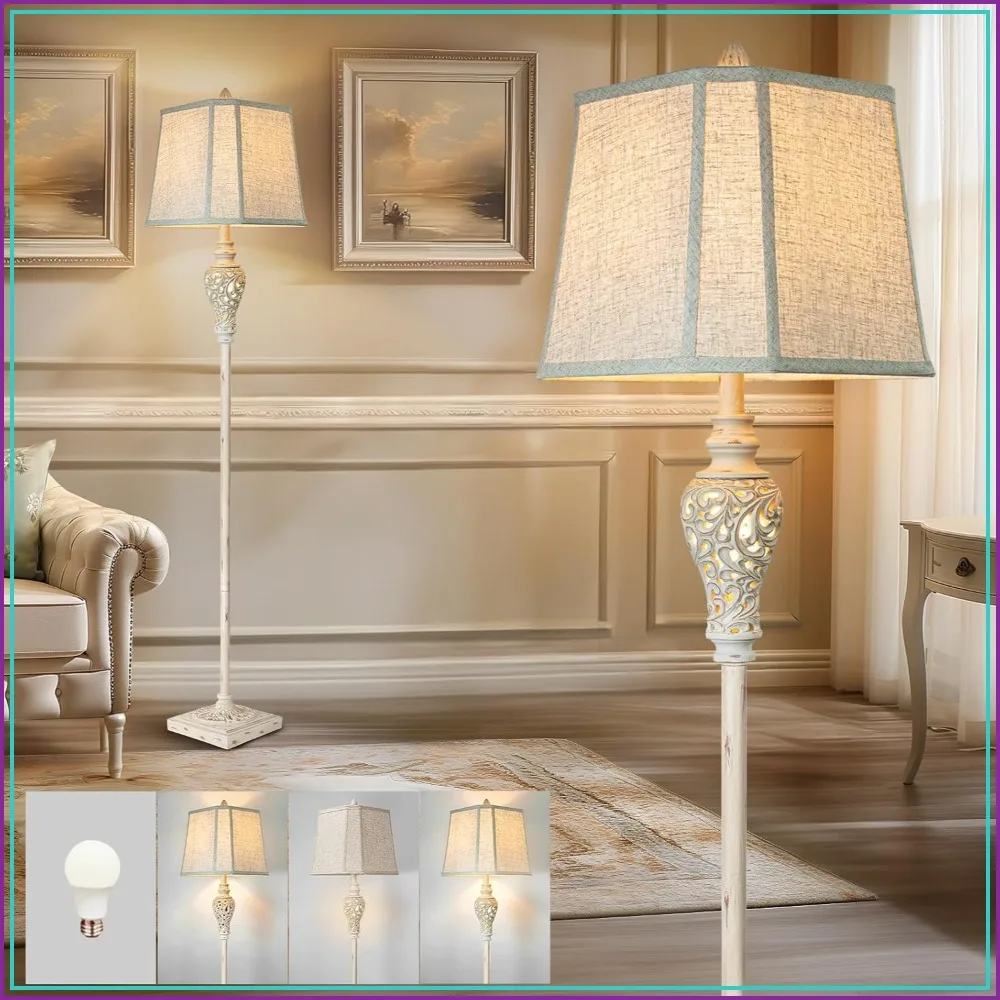 65'' Rustic Floor Lamp with Nightlight, Linen Shade, Standing Lamp for Living Room Bedroom Office, Bulb Included
65'' Rustic Floor Lamp with Nightlight, Linen Shade, Standing Lamp for Living Room Bedroom Office, Bulb Included