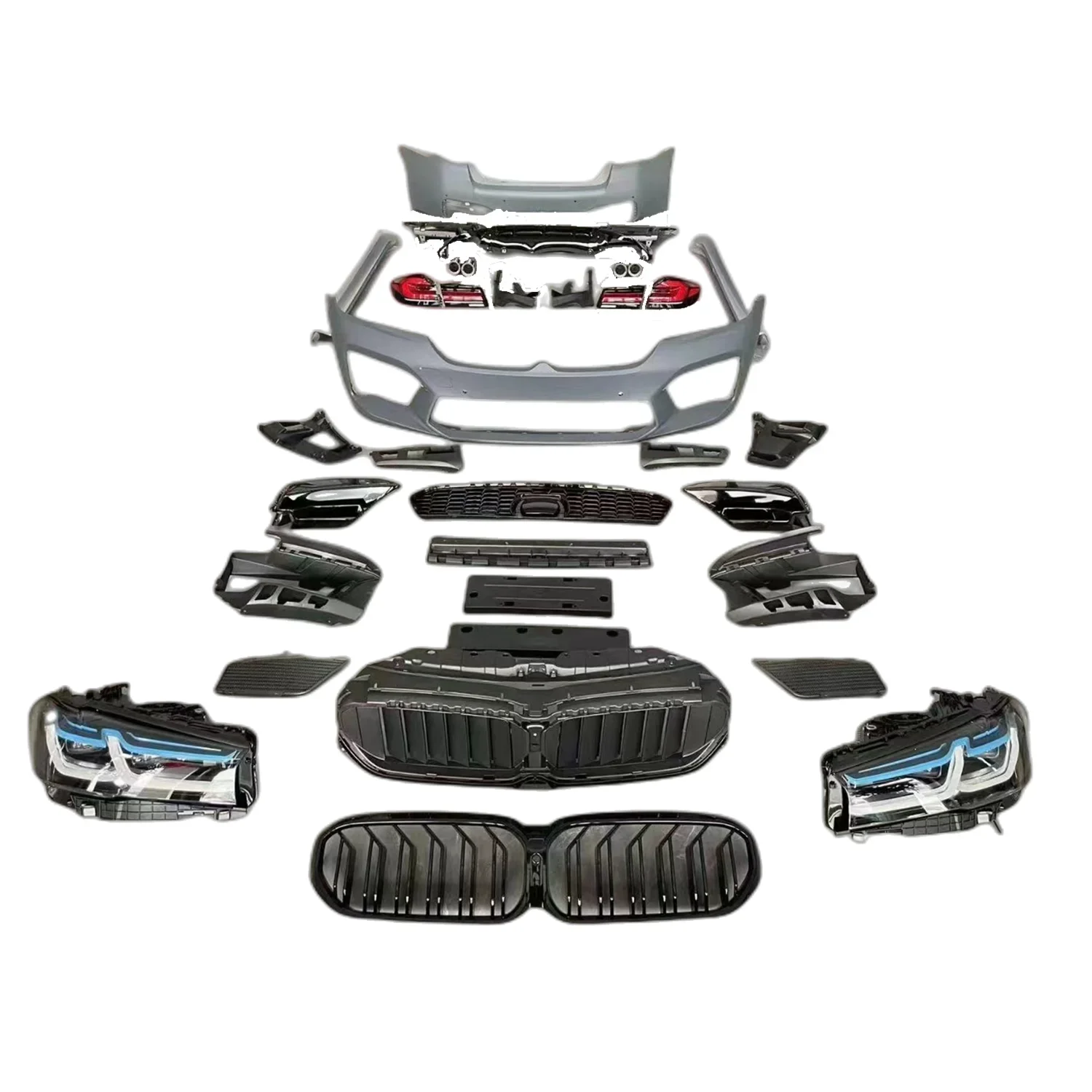 2021 M5 Style Old To New Car Bumper Front Lip Rear Diffuser Side Skirt Vents Spoiler Facelift Body Kit For G30/G38 2018-2020
2021 M5 Style Old To New Car Bumper Front Lip Rear Diffuser Side Skirt Vents Spoiler Facelift Body Kit For G30/G38 2018-2020