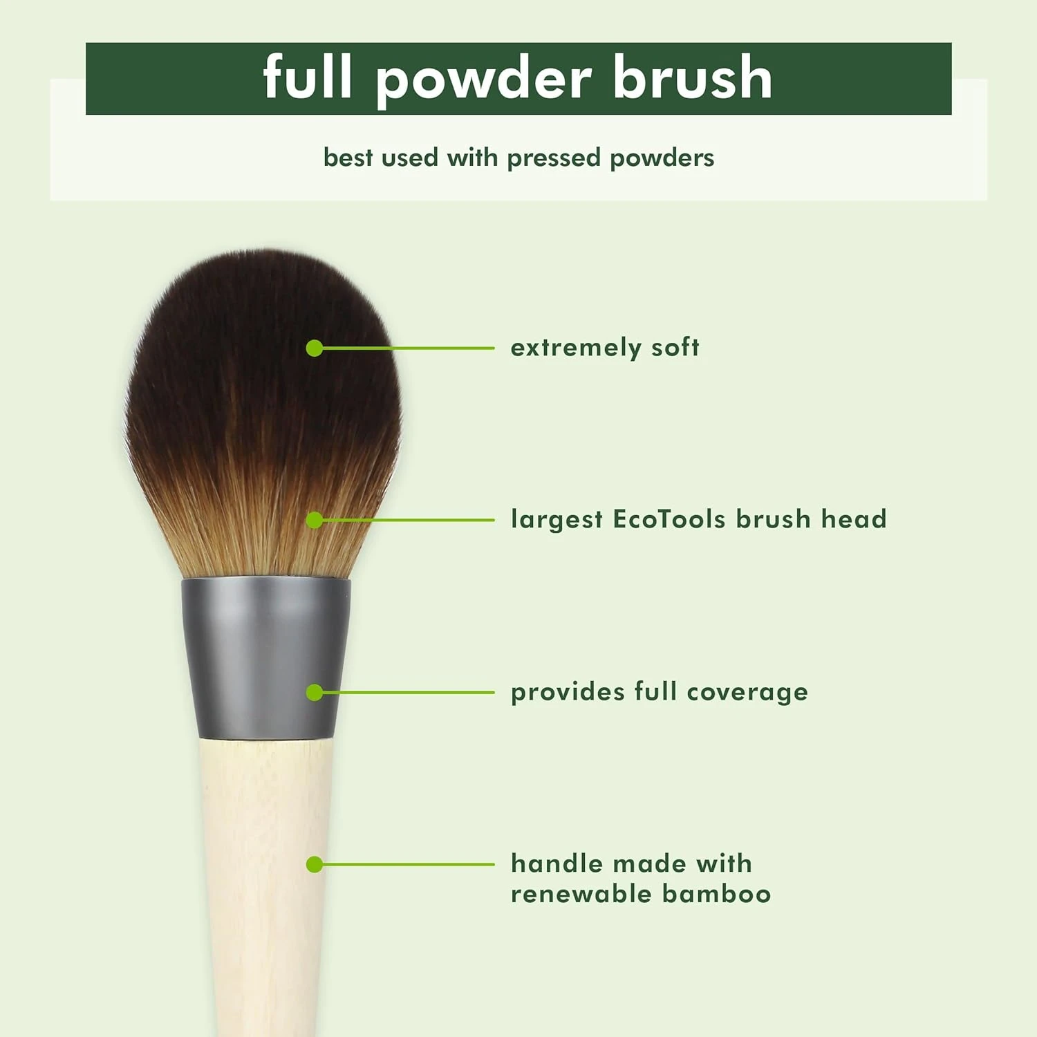 Cruelty-Free XL Fluffy Soft Synthetic Bristle Powder Brush - Ideal for Loose & Pressed Powder, Eco-Friendly - 1 Count
Cruelty-Free XL Fluffy Soft Synthetic Bristle Powder Brush - Ideal for Loose & Pressed Powder, Eco-Friendly - 1 Count