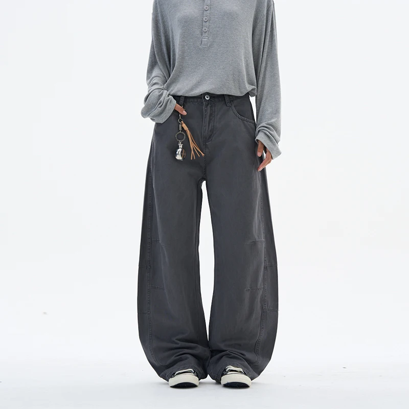 American Style Men's Curved Knife Pants Solid Color Silhouette Wide Leg Deconstruction Male Trousers Spring Autumn
American Style Men's Curved Knife Pants Solid Color Silhouette Wide Leg Deconstruction Male Trousers Spring Autumn