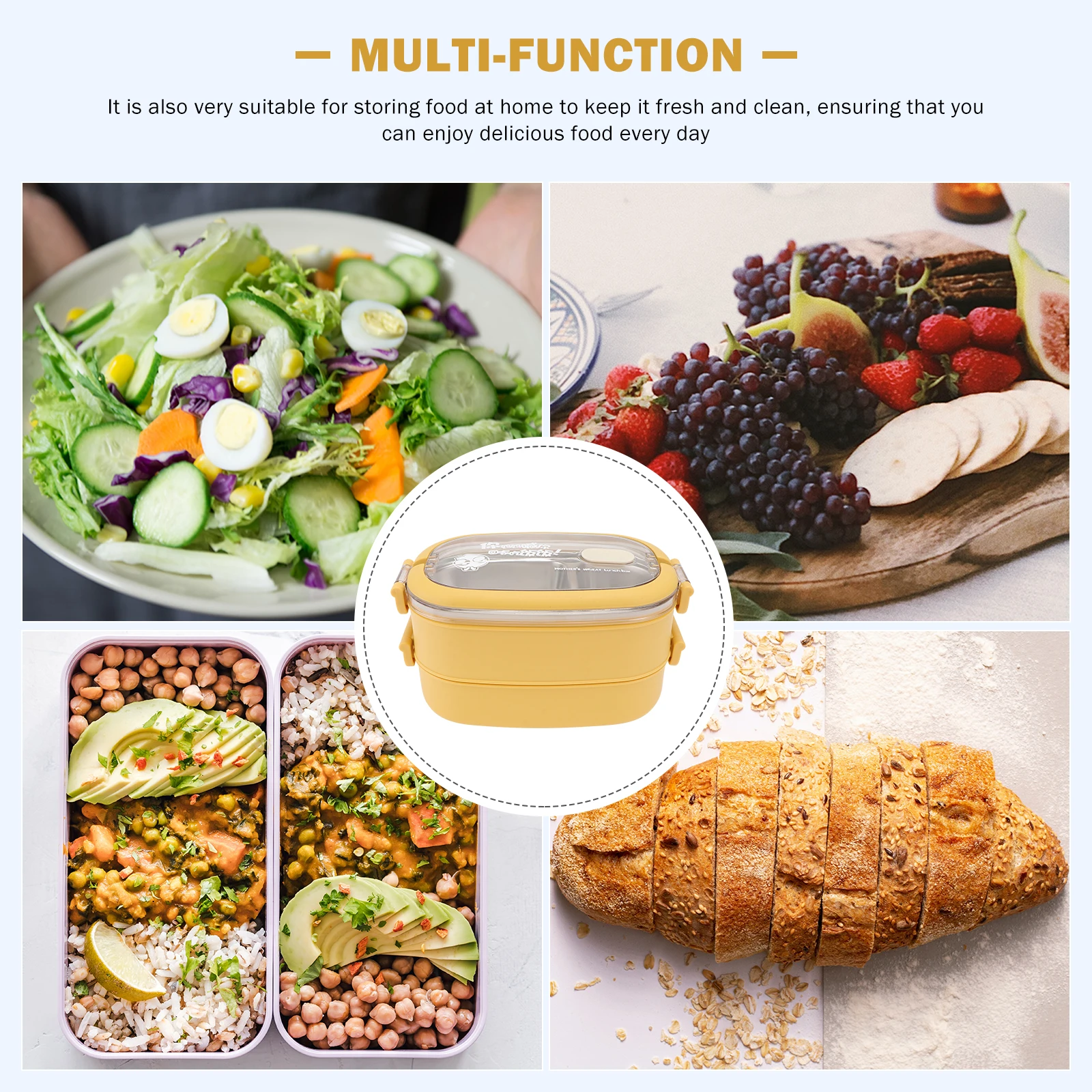 Multi-layer Lunch Box Food Storage Case Holder Boxes Heatable Pp Container Student
Multi-layer Lunch Box Food Storage Case Holder Boxes Heatable Pp Container Student