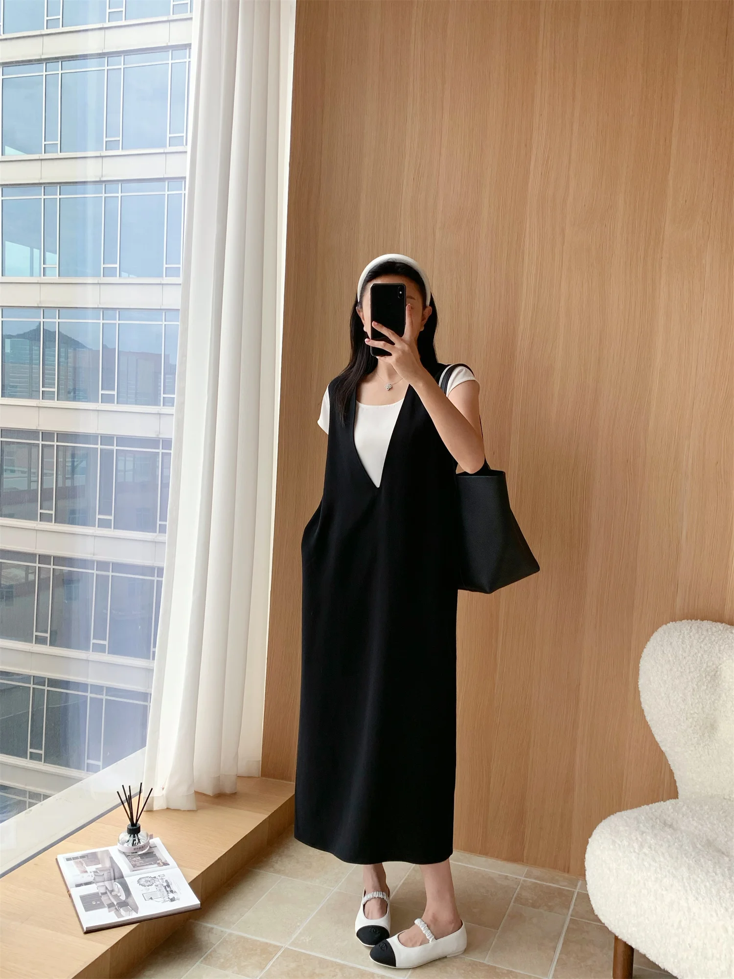 Flippeleanfit Simple Bla White Row Sle Acetate Splicing Dr Commute Polyester Fiber A-Line Skirt Stand Fit Summer
Flippeleanfit Simple Bla White Row Sle Acetate Splicing Dr Commute Polyester Fiber A-Line Skirt Stand Fit Summer