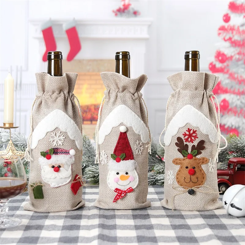 New Christmas Decorations Linen Wine Bottle Set Champagne Wine Bottle Bag Santa Claus Snowman Elk Wine Bag
New Christmas Decorations Linen Wine Bottle Set Champagne Wine Bottle Bag Santa Claus Snowman Elk Wine Bag