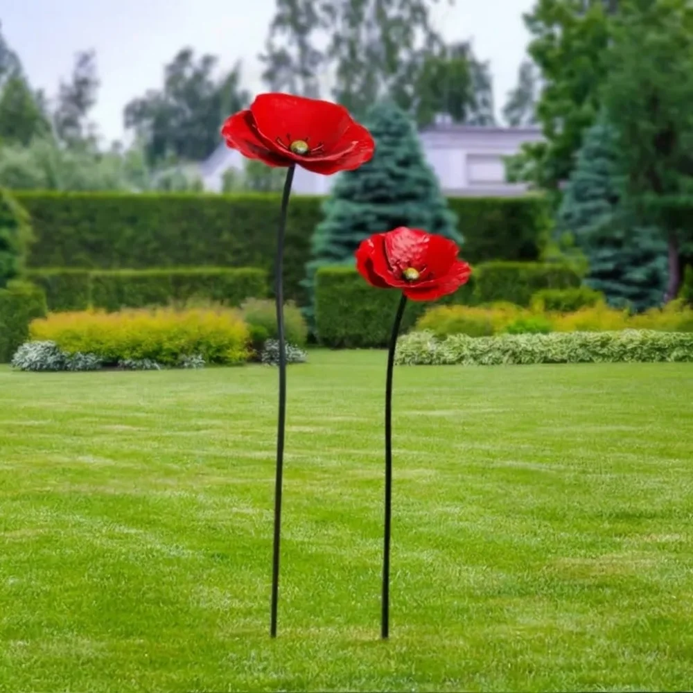 2Pcs Large Garden Metal Flower Stakes Weather-resistant Ground Stake Artificial Flower Ornaments Rustproof
2Pcs Large Garden Metal Flower Stakes Weather-resistant Ground Stake Artificial Flower Ornaments Rustproof