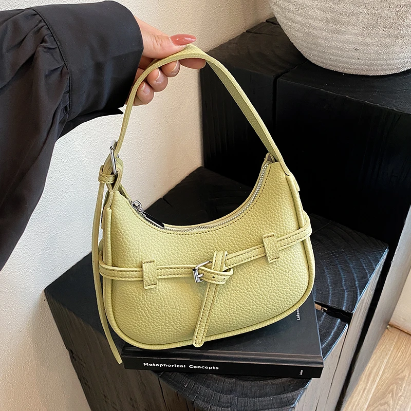 Solid Color Simple Underarm Bag Casual Women Small Purses and Handbag Design Hobo Bag PU Leather Retro Shoulder Bag
Solid Color Simple Underarm Bag Casual Women Small Purses and Handbag Design Hobo Bag PU Leather Retro Shoulder Bag