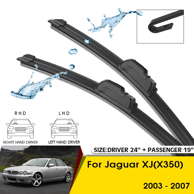 Car Wiper Blades For Jaguar XJ(X350) 2003-2007 Windshield Windscreen Front Window Blades 24"+19" Car Accessories
Car Wiper Blades For Jaguar XJ(X350) 2003-2007 Windshield Windscreen Front Window Blades 24"+19" Car Accessories