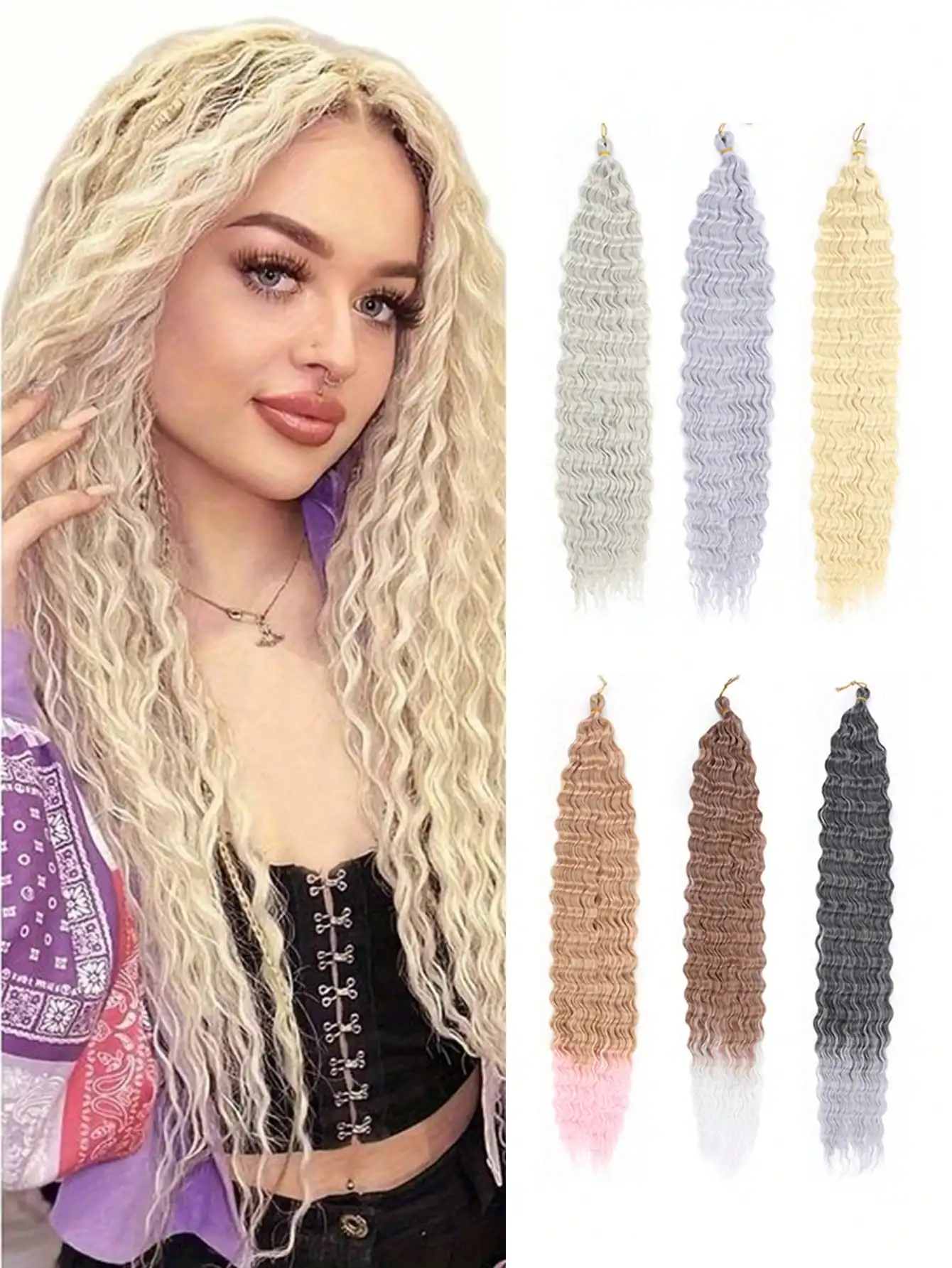 Глубокие волнистые косы Вязаные крючком волосы Ocean Wave Вязаные крючком волосы 3 шт. Глубокие волны Вязаные крючком волосы Синтетические волнистые вьющиеся плетение волос
Глубокие волнистые косы Вязаные крючком волосы Ocean Wave Вязаные крючком волосы 3 шт. Глубокие волны Вязаные крючком волосы Синтетические волнистые вьющиеся плетение волос