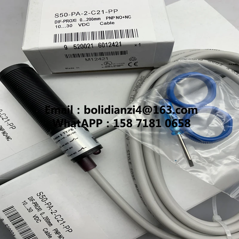 Новый датчик для фотоэлектрического переключателя S50-PA-2-C21-PP S50-PA-2-C21-NN В наличии
Новый датчик для фотоэлектрического переключателя S50-PA-2-C21-PP S50-PA-2-C21-NN В наличии