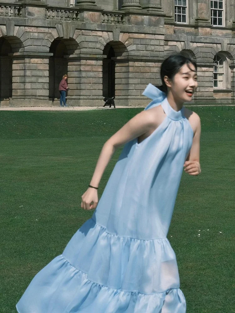 Ele Blue Beach Dr Ne Hanging Svel Long Gown with Knot for Summer Vaion Wedding Photoaphy
Ele Blue Beach Dr Ne Hanging Svel Long Gown with Knot for Summer Vaion Wedding Photoaphy