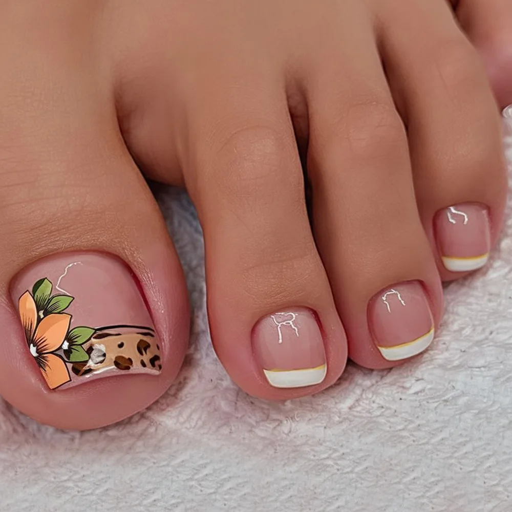 2026 New Simple Sweet and Cool Leopard Print French Nail Art Tips, Flower Toenail Tips, Nail Stickers
2026 New Simple Sweet and Cool Leopard Print French Nail Art Tips, Flower Toenail Tips, Nail Stickers