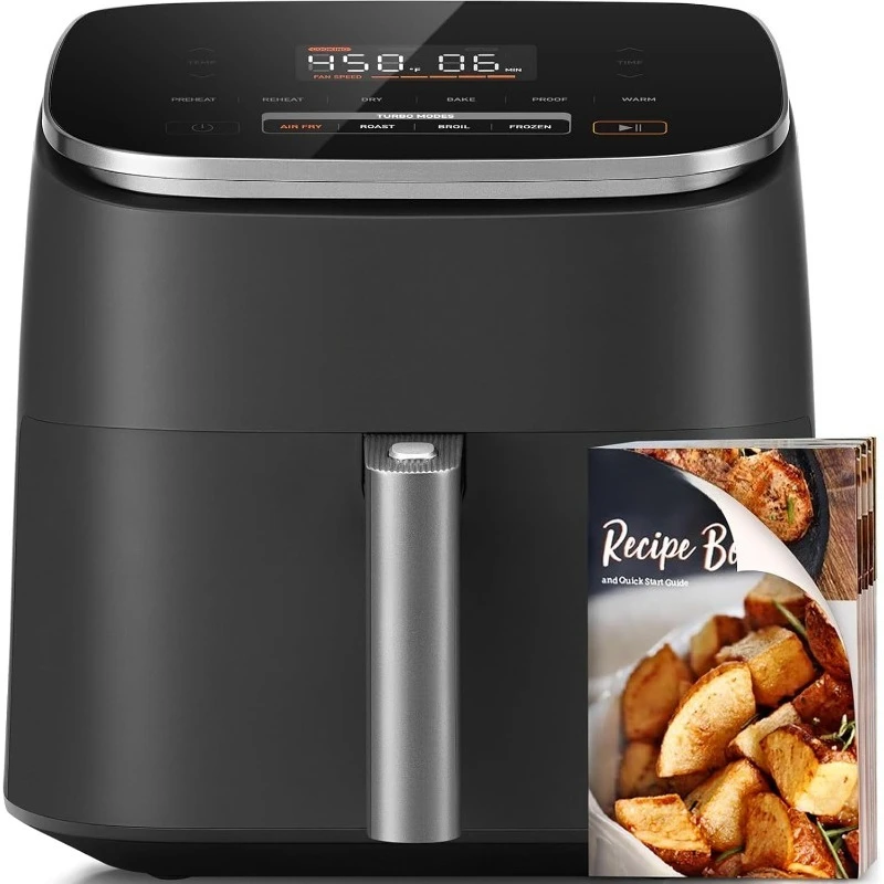 Air Fryer 9-in-1, Compact & Large 6-Qt, Fast Turbo Modes, 90–450°F Precise Heat for Even Results, Up to 95% Less Oil*, Ro
Air Fryer 9-in-1, Compact & Large 6-Qt, Fast Turbo Modes, 90–450°F Precise Heat for Even Results, Up to 95% Less Oil*, Ro