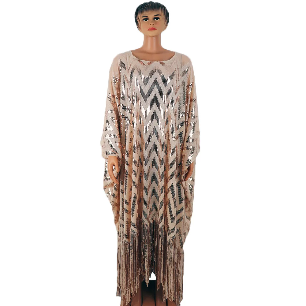 2023 African Dresses for Women Spring Summer 2023 African Women Long Sleeve Polyester Sequined Long Dress Tassel African Clothes
2023 African Dresses for Women Spring Summer 2023 African Women Long Sleeve Polyester Sequined Long Dress Tassel African Clothes