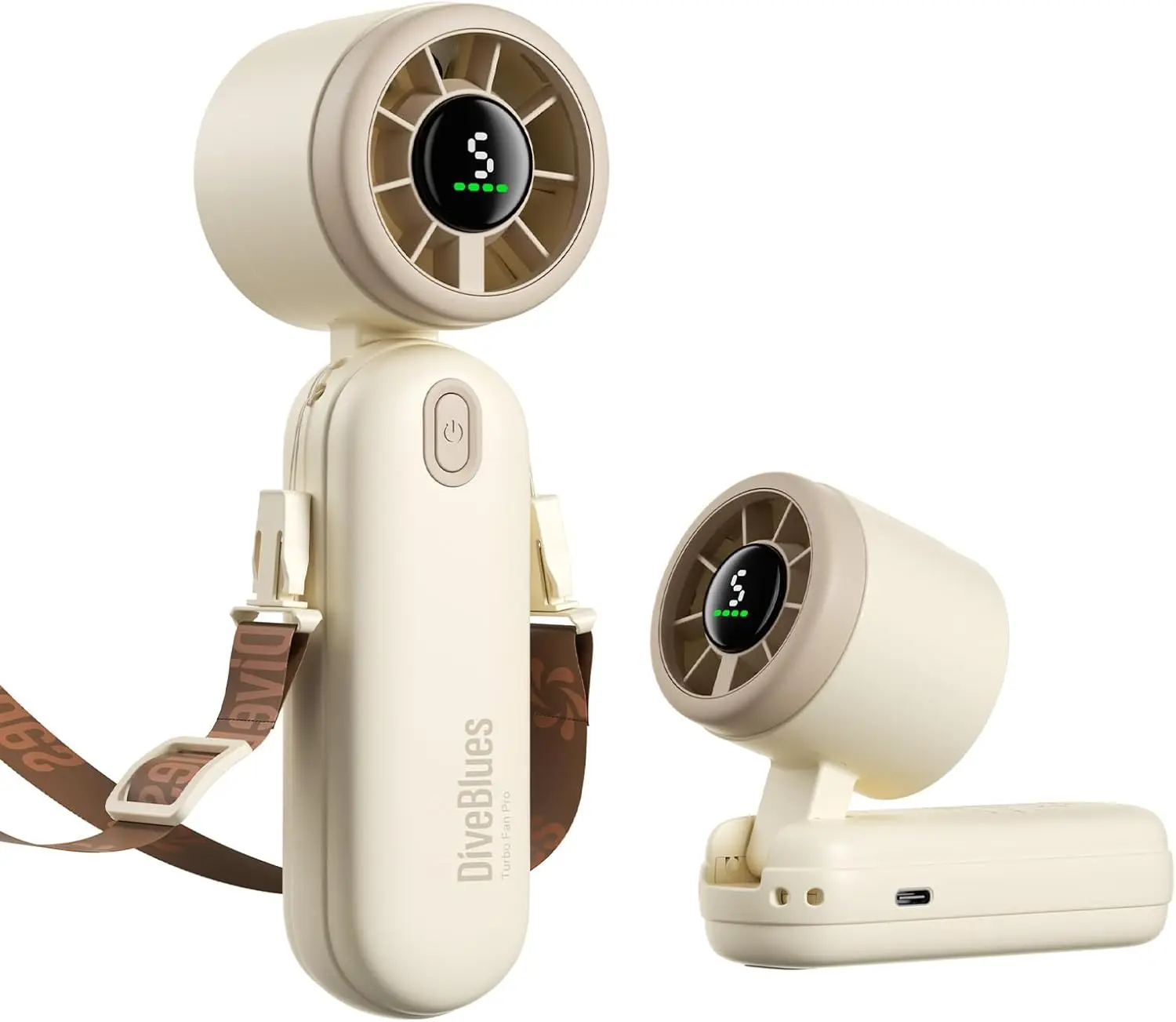 Mini Handheld Fan, 30ft/s Turbo Fan 12H Max Cooling, 4000mAh LED Display, 3-in-1 Hand Held/Neck/Desk Fan for Travel
Mini Handheld Fan, 30ft/s Turbo Fan 12H Max Cooling, 4000mAh LED Display, 3-in-1 Hand Held/Neck/Desk Fan for Travel